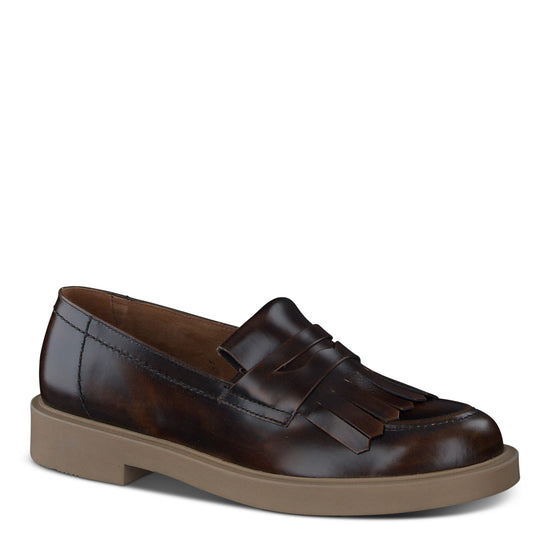Stacy Flat Flat Paul Green Shoes 6 Bark Brushed Leather