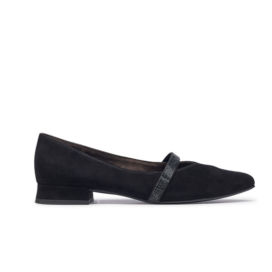 Wendy Flat Flat Paul Green Shoes 6 Black Suede