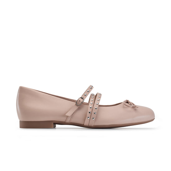 Bridget Flat Flat Paul Green Shoes 5.5 Biscuit Softnappa