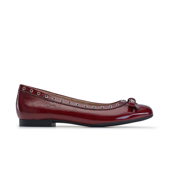 Chrissy Flat Flat Paul Green Shoes 5.5 Rubin Crinkled Patent