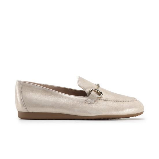 Bethany Flat Flat Paul Green Shoes 5.5 Cachmeire Metallic Suede