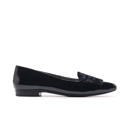 Teddy Flat Flat Paul Green Shoes 6 Black Velvet Combo