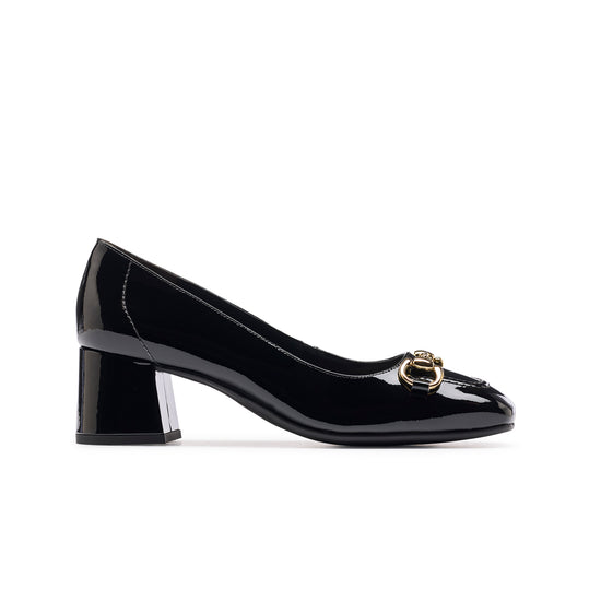 Valetta Pump Heel Paul Green Shoes 6 Black Patent