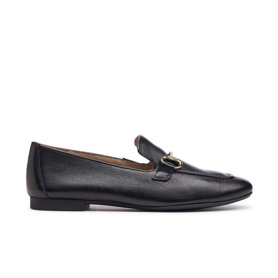 Daphne Flat Flat Paul Green Shoes 6 Black Leather
