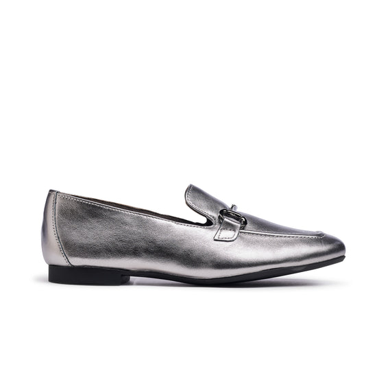 Daphne Flat Flat Paul Green Shoes 5.5 Clay Metallic Nappa