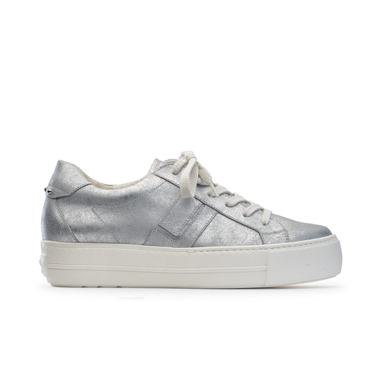 Zoom Sneaker Sneaker Paul Green Shoes 5.5 Silver Vintage Metallic