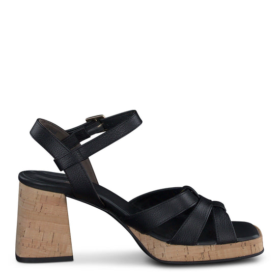 Tina Sandal Sandal Paul Green Shoes 6 Black Leather