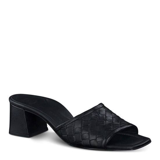 Tisha Heel Sandal Paul Green Shoes 5.5 Black Washed Leather