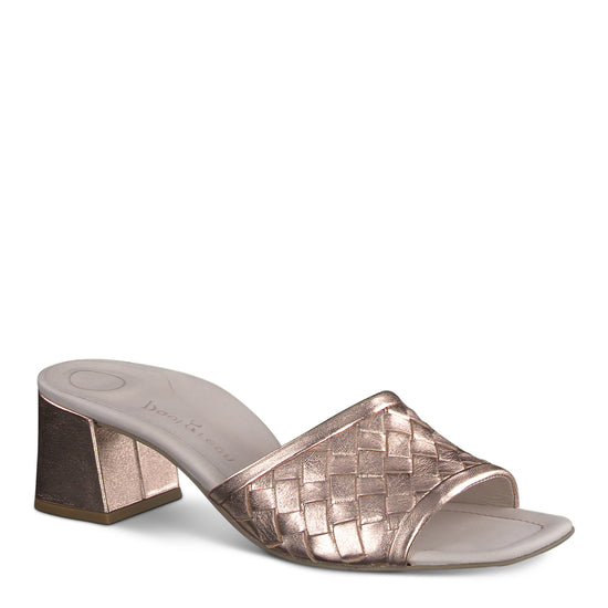 Tisha Heel Sandal Paul Green Shoes 5.5 Rosato Nappa Metallic