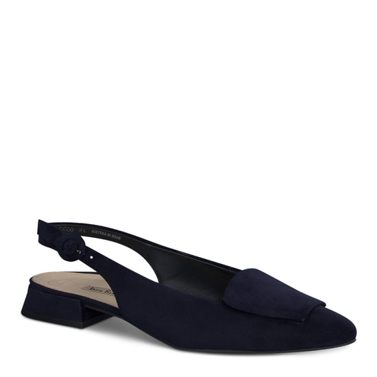 Viola Sling Heel Flat Paul Green Shoes 5.5 Blue Suede