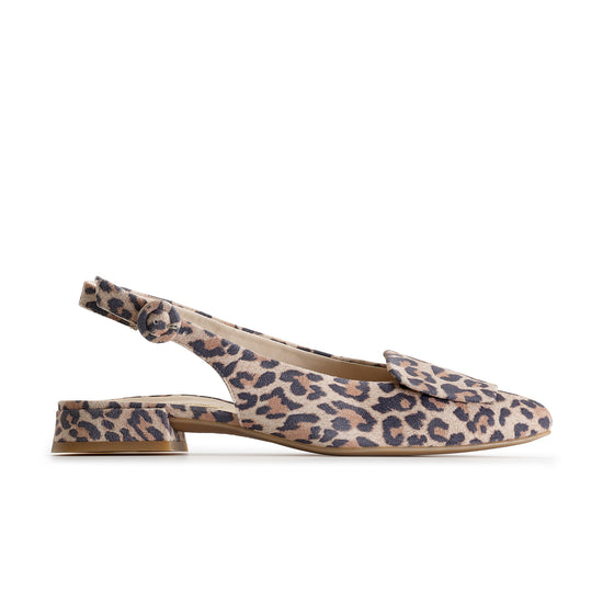 Viola Sling Flat Paul Green Shoes 6 Leopardino Desert