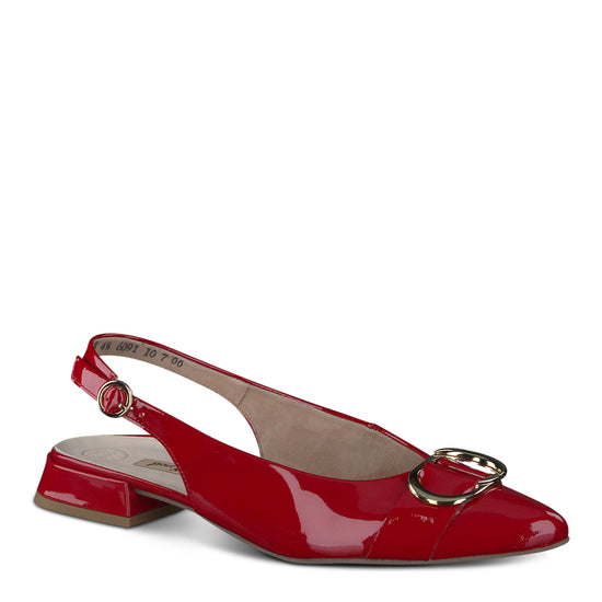Tara Flat Flat Paul Green Shoes 5.5 Lipstick Soft Patent