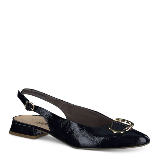 Tara Flat Flat Paul Green Shoes 5.5 Ocean Crinkled Patent