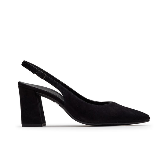 Toluca Sling Heel Heel Paul Green Shoes 5.5 Black Suede