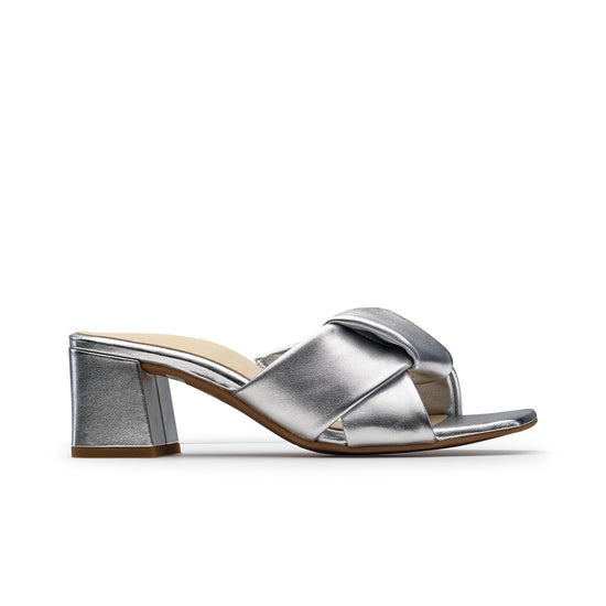Yasmin Heel Heel Paul Green Shoes 6 alu nappa metallic