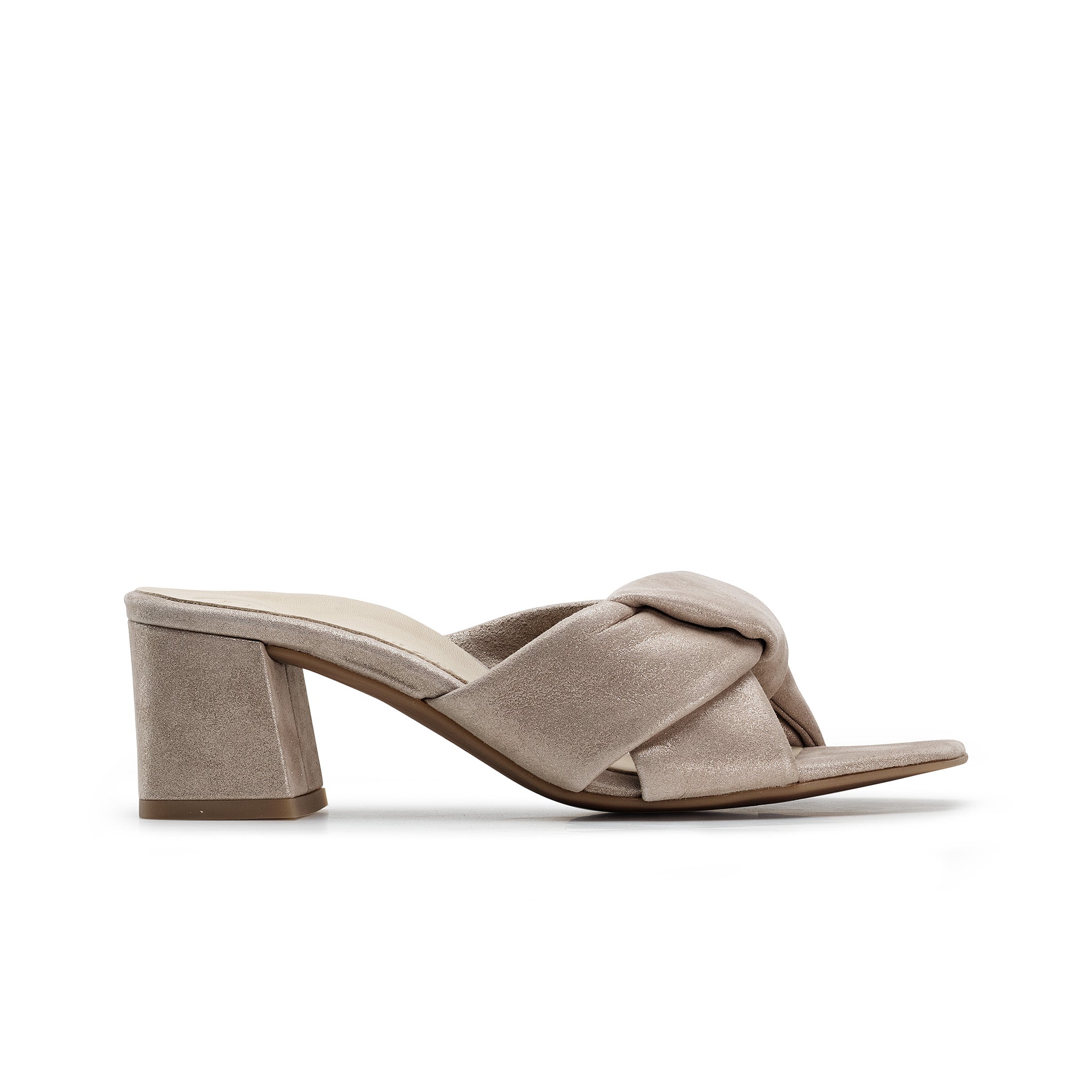 アクセサリー me0311 30960 Women's Delight Heel Mule - Cashmere Metallic Suede