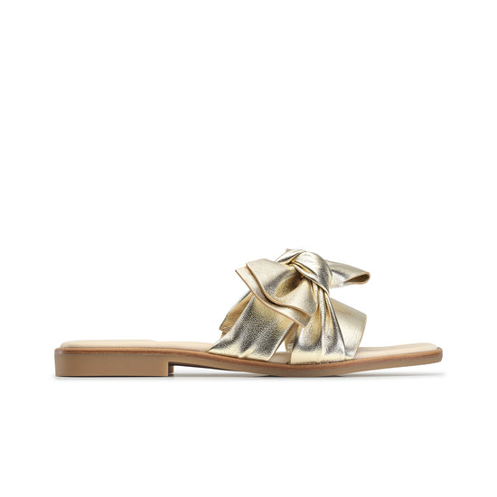 Annie Slide Sandal Paul Green Shoes 6 Platino Metallic Future
