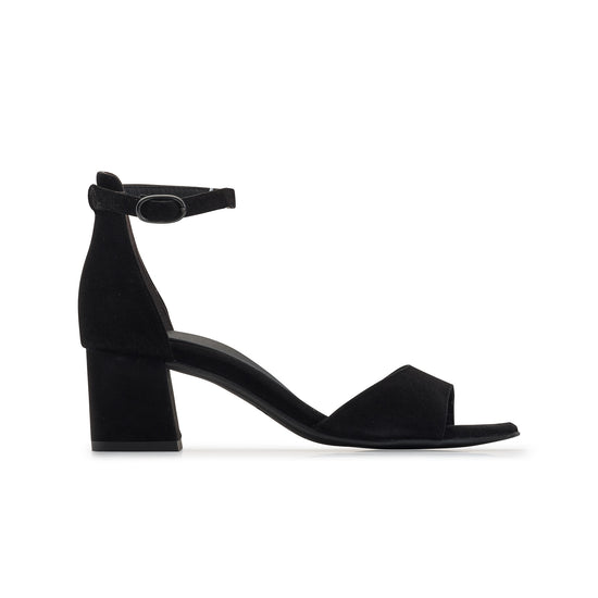 Barbie Sandal Heel Paul Green Shoes 5.5 Black Suede