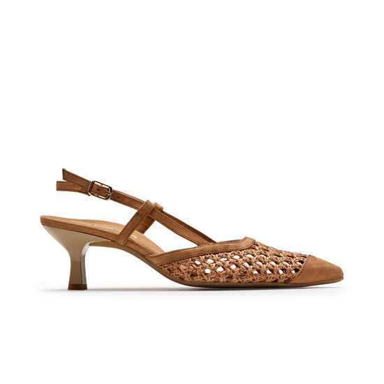 Amica Sling Heel Paul Green Shoes 6 Sisal Diva Combo