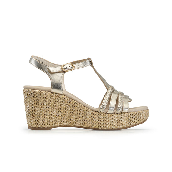 Ava Sandal Sandal Paul Green Shoes 6 Platino Metallic Nappa