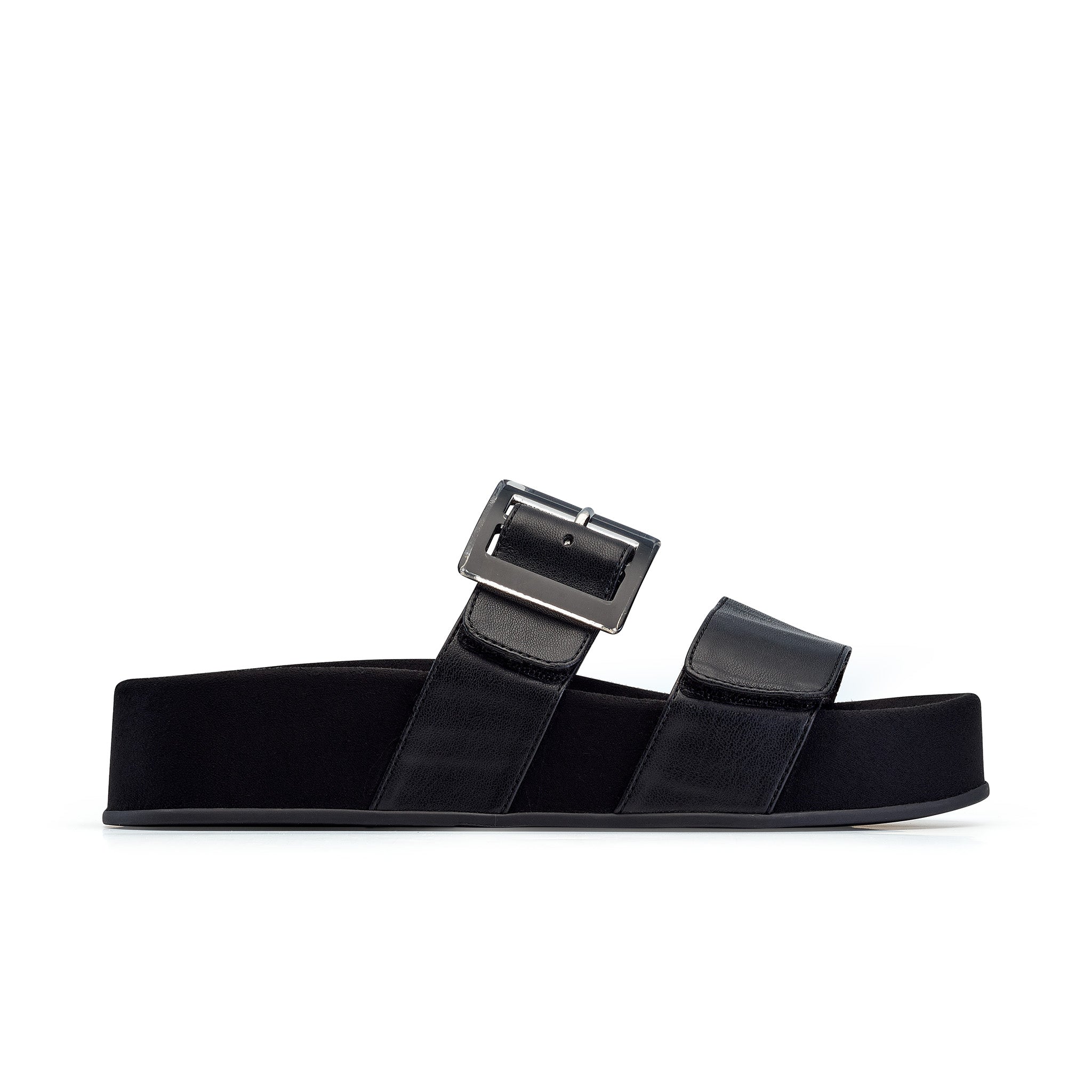 Aloha Slide in Black Nappa Perfect Fit & Comfort – Paulgreenshoes.com