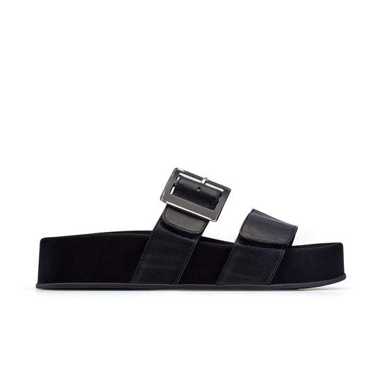 Aloha Slide Sandal Paul Green Shoes 6 Black Nappa