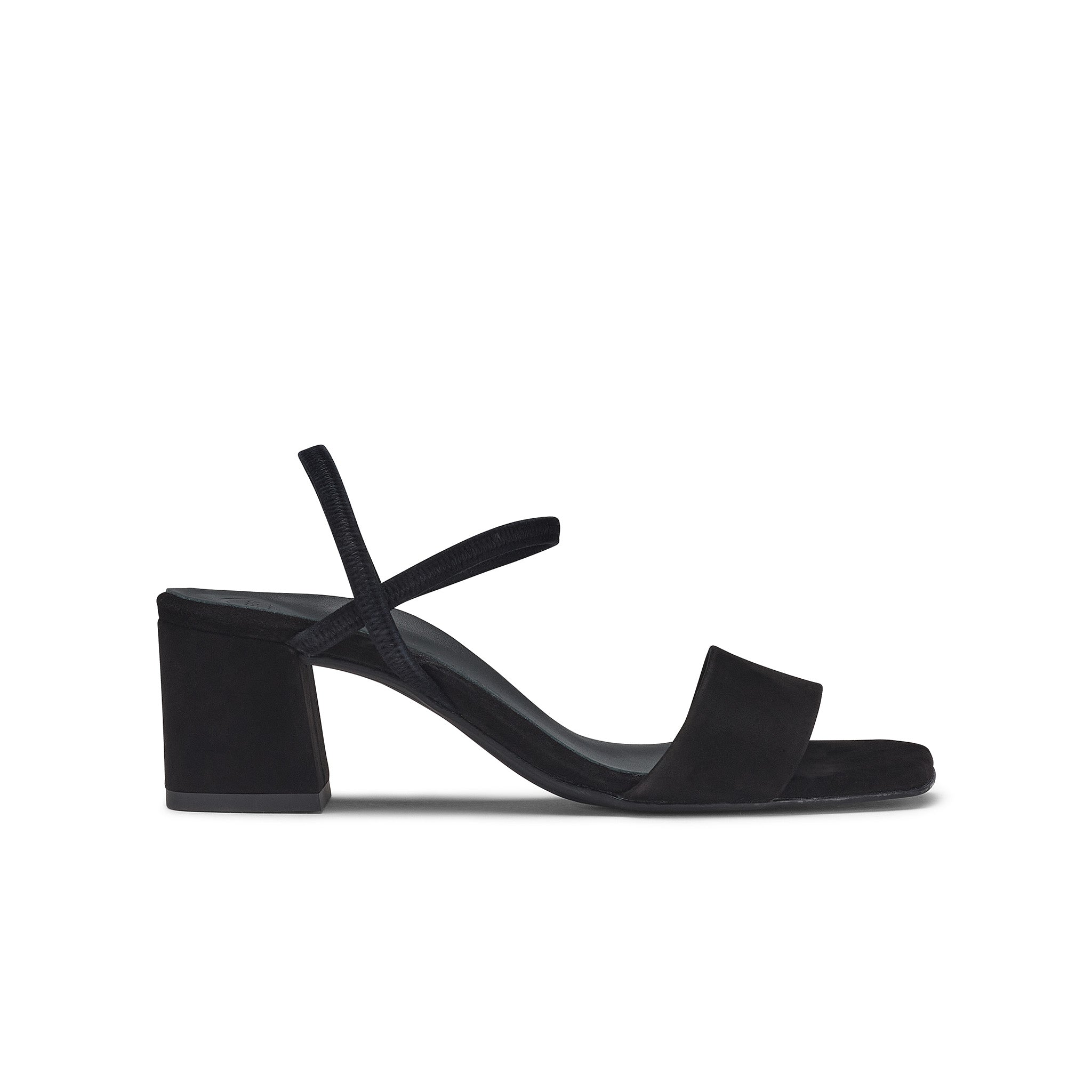 Women's Destiny Sandal - Black Suede Block Heel – Paulgreenshoes.com