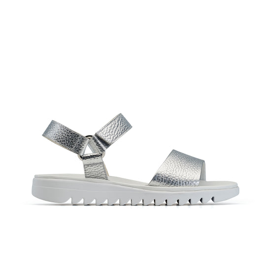 Adlee Sandal Sandal Paul Green Shoes 6 Silver Metallic Cervo