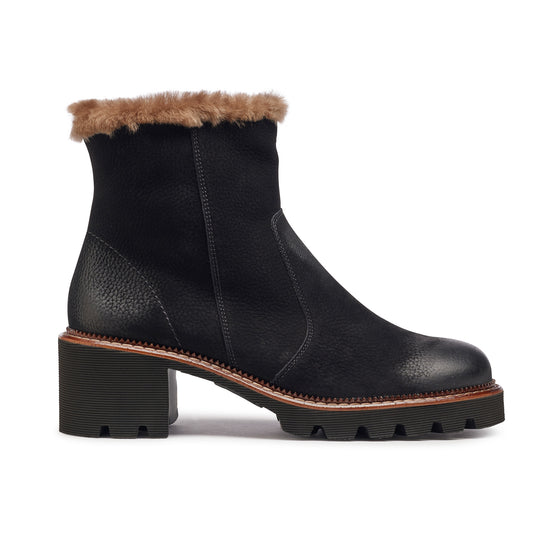 Wren Boot Boot Paul Green Shoes 6 Black Grained Nubuk