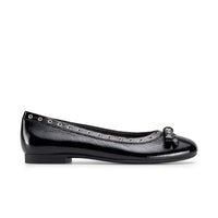 Paul Green Shoes Chrissy Flat5.5 Black Crinkled Patent