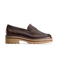 Paul Green Shoes Billie Loafer6 Tobacco Brushed Leather