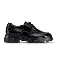 Paul Green Shoes Char Oxford6 Black Crinkled Patent