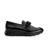 Paul Green Shoes Cleo Loafer6 Black Crinkled Patent