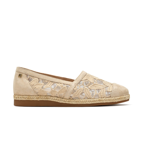 Womens Biscuit Suede Blossom Flat- Paul Green Shoes Danica Flat- Side View view 1