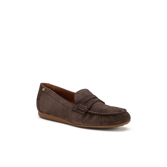 Womens Grain Soft Suede Loafer- Paul Green Shoes Emerson Loafer- 3/4 View view 3
