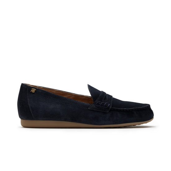 Womens Space Suede Loafer- Paul Green Shoes Emerson Loafer- Side View view 1