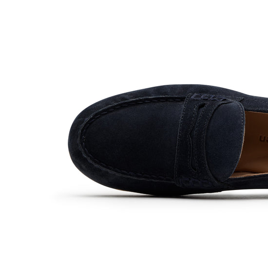Womens Space Suede Loafer- Paul Green Shoes Emerson Loafer- Closeup Toebox View view 2