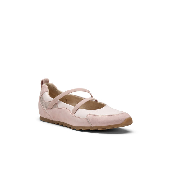 Womens Princess Suede Flat- Paul Green Shoes Dynamic Flat- 3/4 View view 3