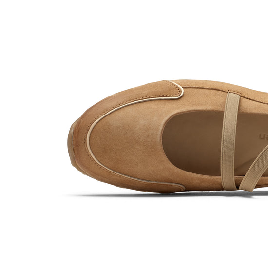 Womens Dakar Suede Flat- Paul Green Shoes Dynamic Flat- Closeup Toebox View view 2