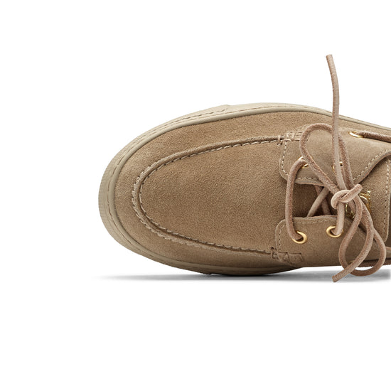 Womens Grain Soft Suede Sneaker- Paul Green Shoes Dale Sneaker- Closeup Toebox View view 2