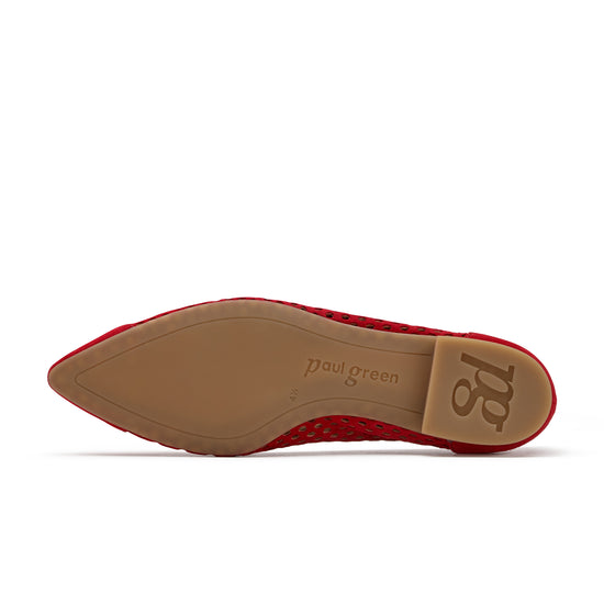 Womens Chili Suede Flat- Paul Green Shoes Deanna Flat- Bottom Sole View view 4