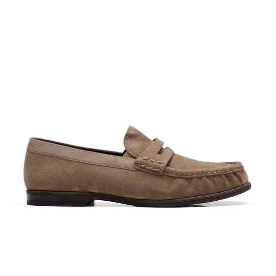 Womens Antelope Suede Loafer- Paul Green Shoes Emmy Loafer- Side View view 1