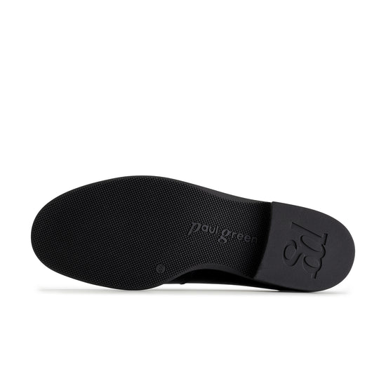 Womens Black Leather Flat- Paul Green Flora Flat- Bottom Sole View  view 4