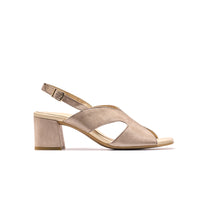 Paul Green Shoes Verona Slingback Heel5.5 Cashmere Metallic Suede