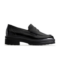 Paul Green Shoes Charlie Loafer6 Black Crinkled Patent