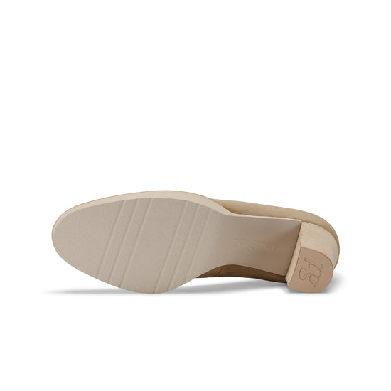Womens Tan Suede Pump- Paul Green Finley Pump- Bottom of Sole View view 4