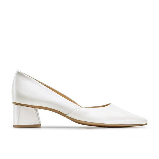 Womens Pearl Ivory Softnappa Pump- Paul Green Shoes Witt- Side View view 1