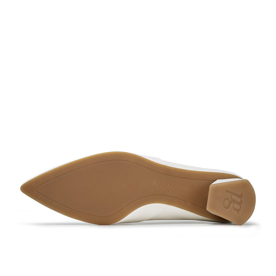 Womens Pearl Ivory Softnappa Pump- Paul Green Shoes Witt- Bottom Sole View view 4