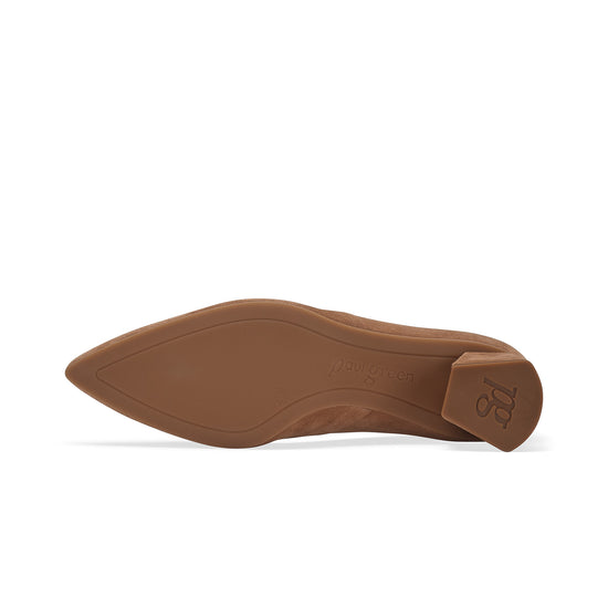 Womens Nut Suede Pump- Paul Green Fauna Pump- Bottom of Sole View view 4