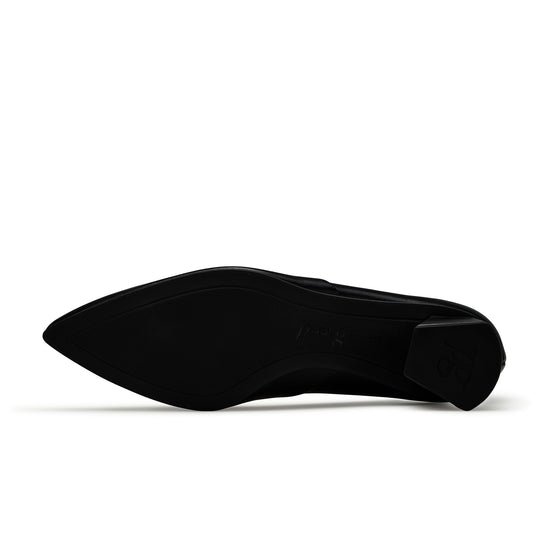 Womens Black Leather Pump- Paul Green Fauna Pump- Bottom of Sole View view 4